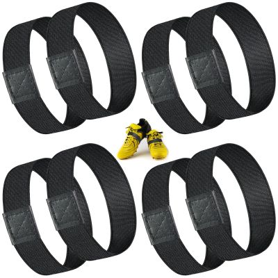 CONJURAIDE Pack of 8 Shoelaces Fixing Strap, Shoelaces Fixing Tape Football Children's Shoelaces Holder Football Shoe Laces Holder Anti Loose Fixing Strap for Football Boots High Heel
