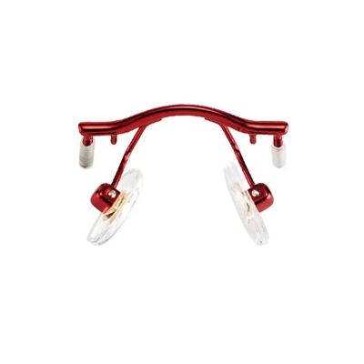 1Pc Glasses Nose Pad Eyeglasses Frame Metal Rimless Frame Bridge Nose Pad Holder Repair Replacement Eyewear Accessories(Wine red)