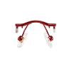 1Pc Glasses Nose Pad Eyeglasses Frame Metal Rimless Frame Bridge Nose Pad Holder Repair Replacement Eyewear Accessories(Wine red)