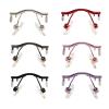 1Pc Glasses Nose Pad Eyeglasses Frame Metal Rimless Frame Bridge Nose Pad Holder Repair Replacement Eyewear Accessories(Wine red) view 2
