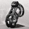 Breathable Black Resin cage for Men with Locking Protection and 3 Fixing Rings (47mm/51mm/53mm) (L) view 1