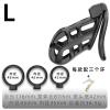 Breathable Black Resin cage for Men with Locking Protection and 3 Fixing Rings (47mm/51mm/53mm) (L) view 2