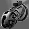 Breathable Black Resin cage for Men with Locking Protection and 3 Fixing Rings (47mm/51mm/53mm) (XL) view 1