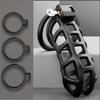 Breathable Black Resin cage for Men with Locking Protection and 3 Fixing Rings (47mm/51mm/53mm) (XL) view 3