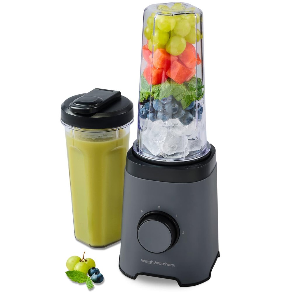 BargainsMania Blend & Go - Includes: 2 X BPA Free 600ml Sports Bottles, 2 X Leak Proof Lids, Includes Healthy Recipes - Maximum Power Consumption: 320W, Sports Bottle Capacity: 600ml