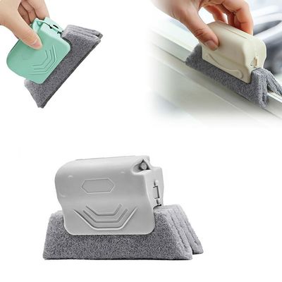 Magic Window Groove Cleaning Brush, New Window Groove Cleaning Brush Tools Set, Groove Cleanin Brush Window or Sliding Door for Sliding Door, Sill, Tile Lines, Shutter (Gray)