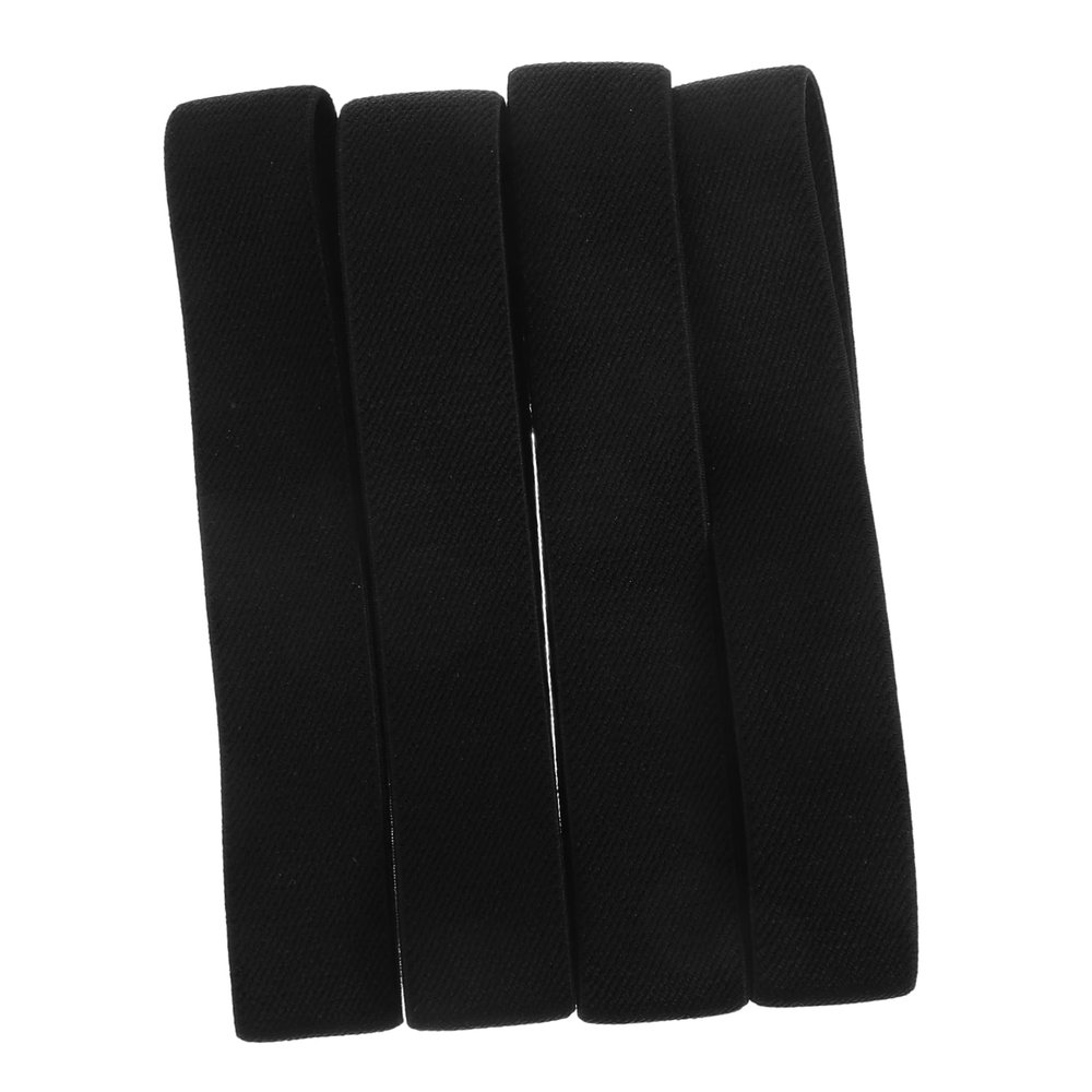 ABOOFAN Elastic Bento Box Straps 4pcs Black Nylon Adjustable Cinch Bands for Lunch Container Fastening and Outdoor Picnic Bundling