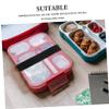 ABOOFAN Elastic Bento Box Straps 4pcs Black Nylon Adjustable Cinch Bands for Lunch Container Fastening and Outdoor Picnic Bundling view 3