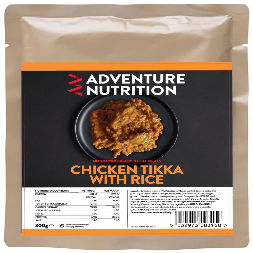 Adventure Nutrition Chicken Tikka with Rice 300g MRE (Wet) (Single)