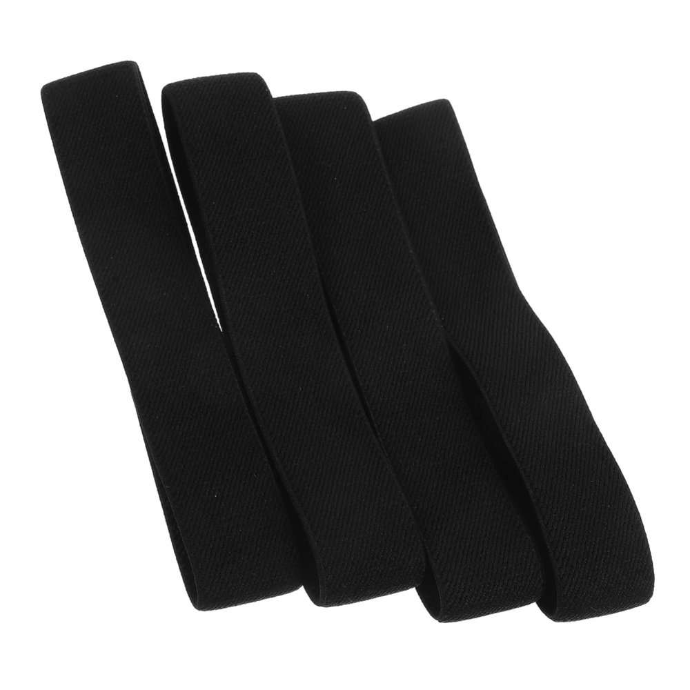 Ciieeo Lunchbox Elastic Straps 4pcs Nylon Bento Box Bands Black with Tight and Secure Hold for Notebooks and Luggage, for Classroom and Camping Use