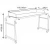 Bed Desk Over Table Height Adjustable Overbed Table with Wheels for Mobility Rolling Desk with Stretchable Lazy Multi Functional Design for Living Room Bedroom and Office Black view 2
