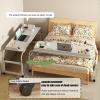 Bed Desk Over Table Height Adjustable Overbed Table with Wheels for Mobility Rolling Desk with Stretchable Lazy Multi Functional Design for Living Room Bedroom and Office Black view 3