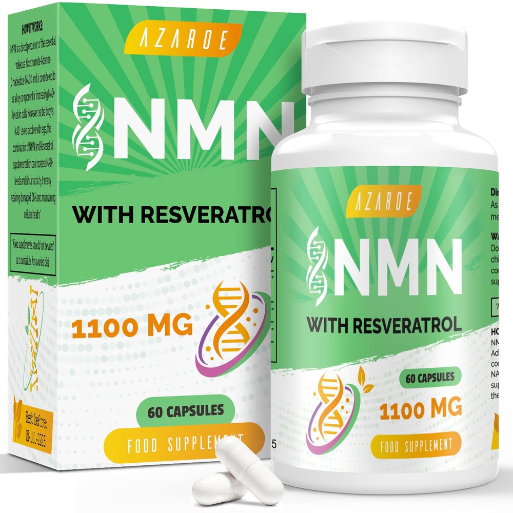 NAD+ Trans-Resveratrol 1100mg Advanced Formula for Enhanced Performance & Vitality (60 Count (Pack of 1))