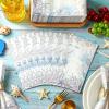 Yeaqee Napkins Paper Guest Towels 2 Ply Decorative Napkins Disposable Bathroom Napkins Disposable Hand Towel for Kitchen Harvest Party Dinner(Striped) view 2