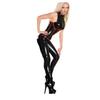 XINLIANYI Faux Leather PVC Bodycon Open Crotch Lingerie Red Black Leather Catsuit Bodysuit Zipper Open Crotch Stretch Jumpsuits S-5XL Customizable, Black,L view 4