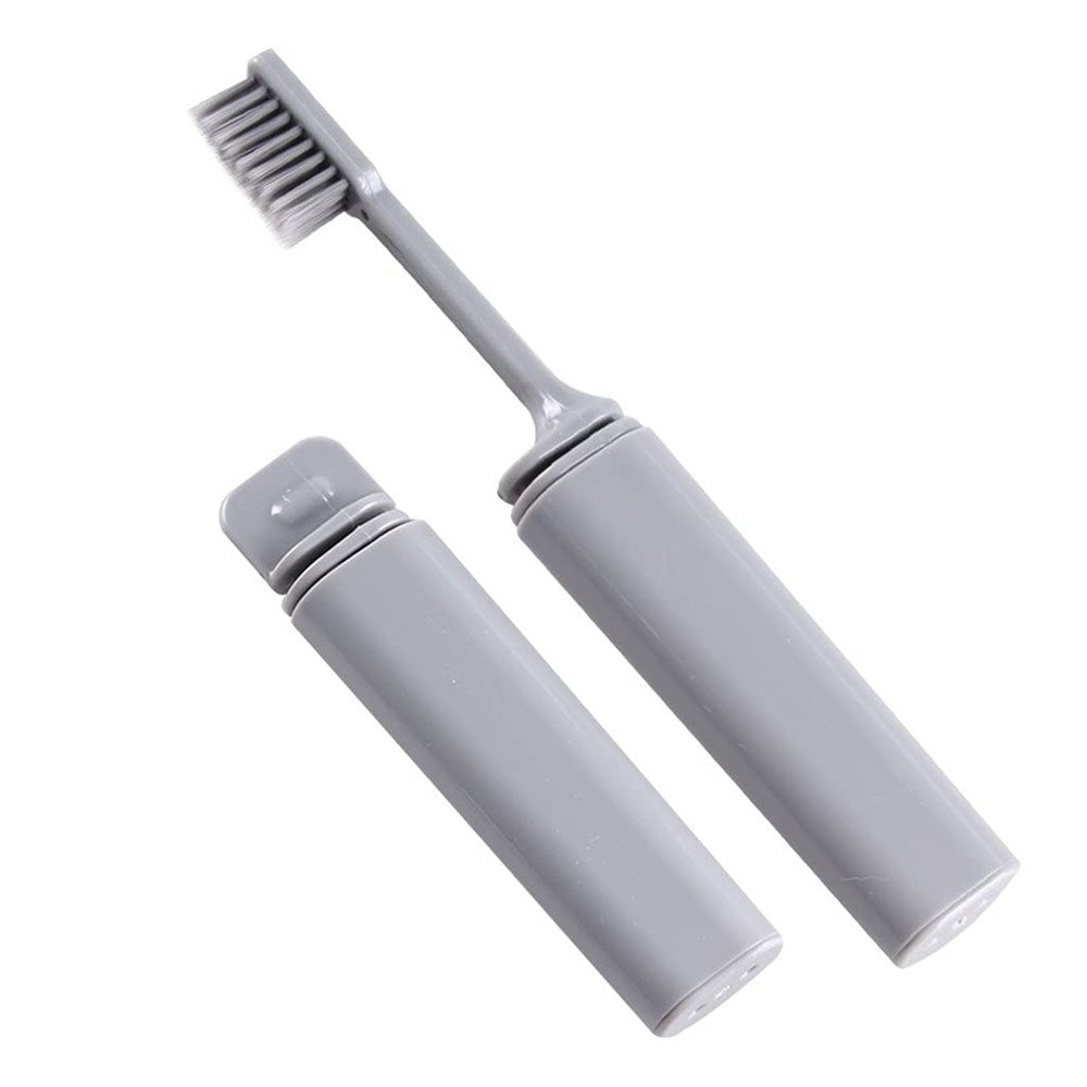Portable Folding Charcoal Brush Toothbrush Environmentally Friendly Travel Easy To Carry Grey 1 Pcs Creative and Popular