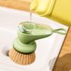Dish Brush with Soap Dispenser, Kitchen Soap Dispenser Brush, Sink Scrubber with Dispenser, Palm Dish Brush, Soap Dispensing Scrub Brush, Kitchen Cleaning Brush, Dishwashing Soap Brush, Refillable Soa view 3