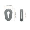 sourcing map 15 Pairs Glasses Ear Grip Silicone Hollow Type 14.4mm Eyeglasses Temple Grips Retainer Anti Slip Soft Eyeglass Ear Grips for Eyeglasses Sunglasses Sport Glasses, Gray view 2