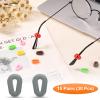sourcing map 15 Pairs Glasses Ear Grip Silicone Hollow Type 14.4mm Eyeglasses Temple Grips Retainer Anti Slip Soft Eyeglass Ear Grips for Eyeglasses Sunglasses Sport Glasses, Gray view 3