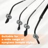 sourcing map 15 Pairs Glasses Ear Grip Silicone Hollow Type 14.4mm Eyeglasses Temple Grips Retainer Anti Slip Soft Eyeglass Ear Grips for Eyeglasses Sunglasses Sport Glasses, Gray view 4
