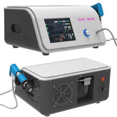 350W Portable Electric Shock Wave Physical Therapy Equipments Back Pain Relief Shock Wave Therapy Machine for Erectile Dysfunction Physiotherapy with 5 Massage Head