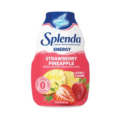 SPLENDA Liquid Water Enhancer Energy Drops, Sugar Free, Zero Calorie, Natural Flavor, Drink Mixture Concentrate, 10ml Per Bottle (Strawberry Pineapple, 1PC)