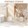 Denture Bath Case with Mirror, False Teeth Container Cups Holder for Storage Soaking Travel Cleaning, Mouth Guard Retainer Case Kit with Strainer Basket, Removal Tool and Cleaning Brush (White) view 3