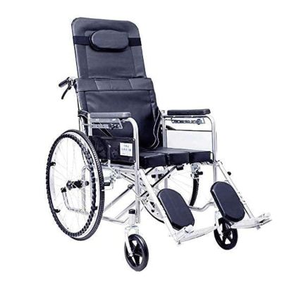 WxuuLTGJR Wheelchair Fully Lying Elderly Wheelchair Transportation Wheelchair Lightweight Folding Wheel Chair Aluminum Alloy Manual Wheelchair Lightweight