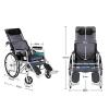 WxuuLTGJR Wheelchair Fully Lying Elderly Wheelchair Transportation Wheelchair Lightweight Folding Wheel Chair Aluminum Alloy Manual Wheelchair Lightweight view 2