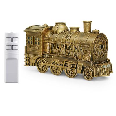 300ml Train Shape Aromatherapy Diffuser with Remote Control - Steam Train Essential Oil Diffuser with 2 Lighting & 2 Mist Modes for Bedroom Office Desktop