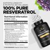 Goodvita Trans Resveratrol Supplement 650mg | UK Made | 60 Capsules, 2 Month Supply | Antioxidant, Anti-Aging, Immune, Joint Support | Grape Skin, Pomegranate, Vitamin C | Rich in Polyphenols view 2