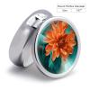 Teal and Flower Pill Box Pill Case Pill Organizer Medicine Pill Organizer Weekly Pill Organizer Pill Holder Small Pill Case Pill Containers Pill Holder for Purse view 2