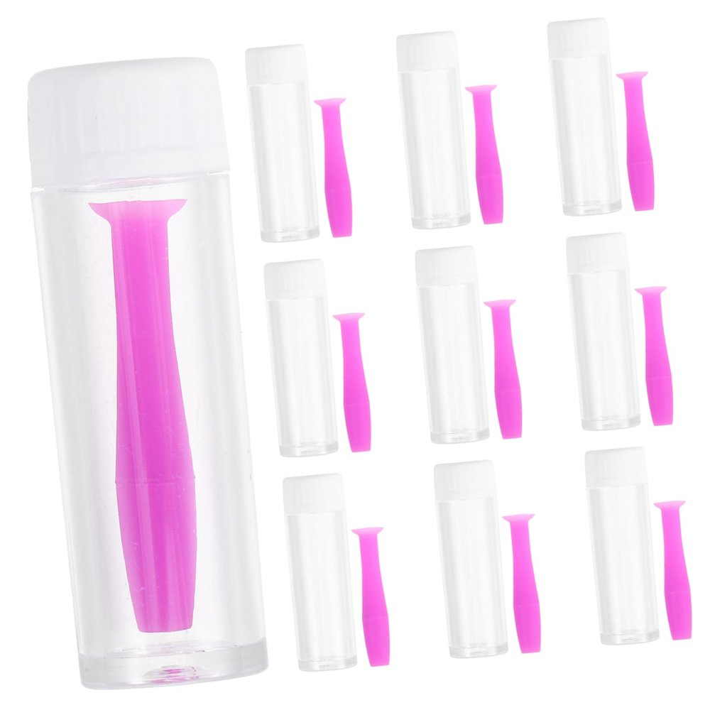 Anneome Silicone Contact Lens Applicators Small Lens Sticks 10pcs Reusable Travel Contacts with Bottle Removal