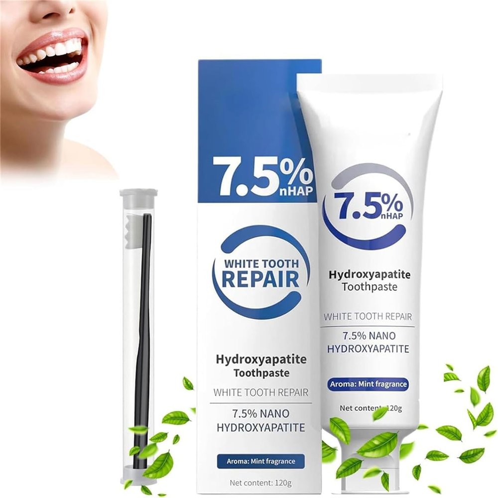 7.5% Hydroxyapatite Toothpaste for Enamel Protection and Tooth Strengthening, Hydroxyapatite Enamel Care Toothpastes, for Sensitive Teeth, Daily Protection, Long-Lasting Fresh Breath (1)