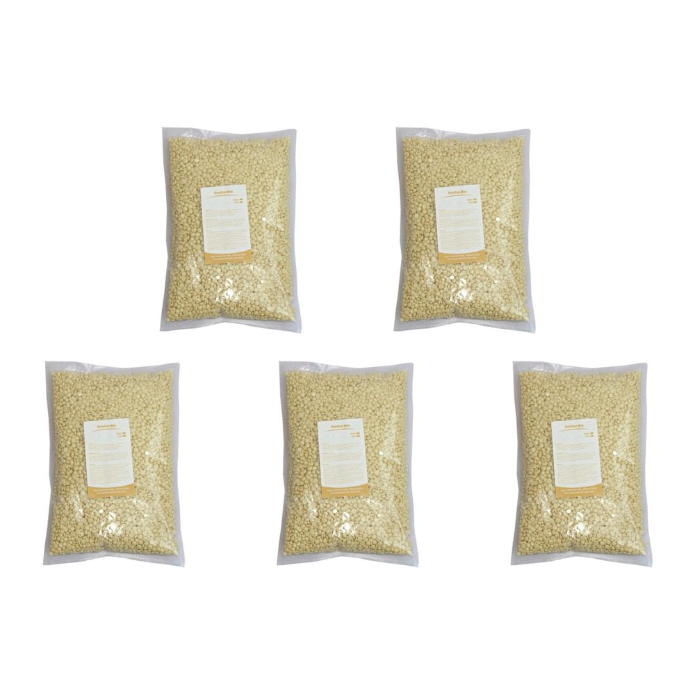 5X 500g Waxing Wax Beans for Hair Removal Full Body Hot Film Hard Depilatory Wax Beads for Wax Heater Machine Style 5