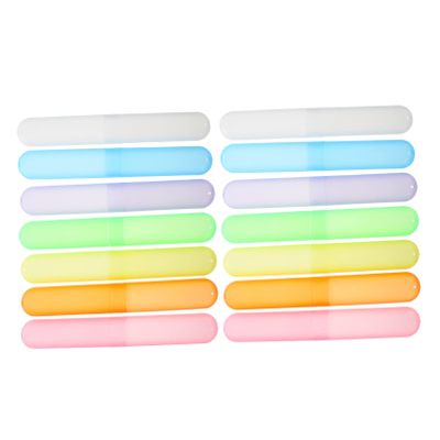 Anneome 14pcs Toothbrush Travel Case Portable Toothbrush Holder Disinfection Travel