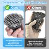 Onewly Cast Iron Scrubber (2 Black Coarse Mesh) and and Scraper, Chain Mail Scrubber for Cleaning Stock Pots, Pans, Griddles, Grills, Cast Iron Skillets, Dish Scouring Pads view 3
