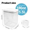 5.5L Laundry Detergent Dispenser with One-Press Lid Laundry Powder Container for Laundry Room Organization & Storage Pod and Airtight Dishwasher Pod Holder for Bead Powder, 1 Pack view 2