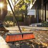 18" Push Broom Outdoor Heavy Duty, Snow Broom with Long Handle, Shop Broom Garage Push Broom for Garden, Patio, Garage, Bathroom, Kitchen, Tub, Carpet, Tile, Deck, Concrete, Industrial (Orange) view 2