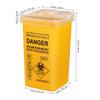 ULTECHNOVO Sharps Container 1L Needle Disposal Bin with Locking Lid, Portable Sharps Box for Waste Blades & Used Needles, Small Yellow Travel Disposal Bin for Home, Tattoo & Professional Use view 2