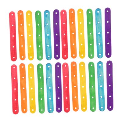 KONTONTY DIY Stick Ice Cream Wood Sticks 100pcs Colorful Smooth Surface for Candy Making Sweet Treat Crafting