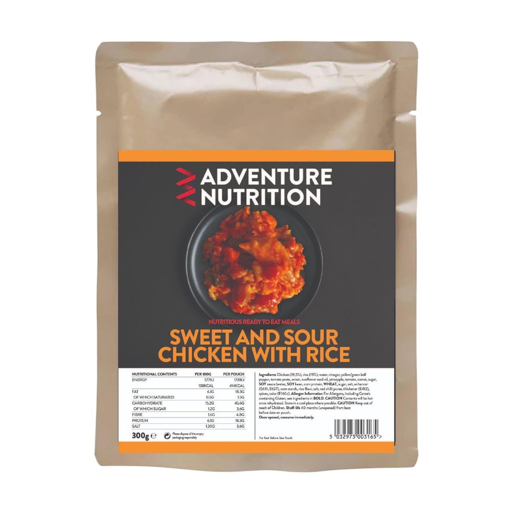 Adventure Nutrition Sweet & Sour Chicken With Rice 300g MRE (WET) (Single)