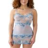 Wacoal Women's Embrace Lace Sheer Mesh Chemise Lingerie, 814191, Micro Chip Multi, 2X view 1
