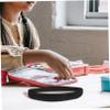 HOLIDYOYO 4pcs Bento Box Elastic Bands Black Nylon Stretchable Lunch Box Fixing Straps Easy to Use Decorative Binding Bands for Meal Plan Containers and Classroom view 4