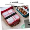 SECFOU 4pcs Bento Box Straps Elastic Nylon Lunch Container Bands Tight and Secure Hold Minimalist Stylish Design for Meals and Classroom Use view 3