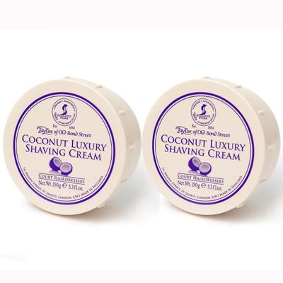 Taylor of Old Bond Street Coconut Shaving Cream Bowl 150g 2-Pack