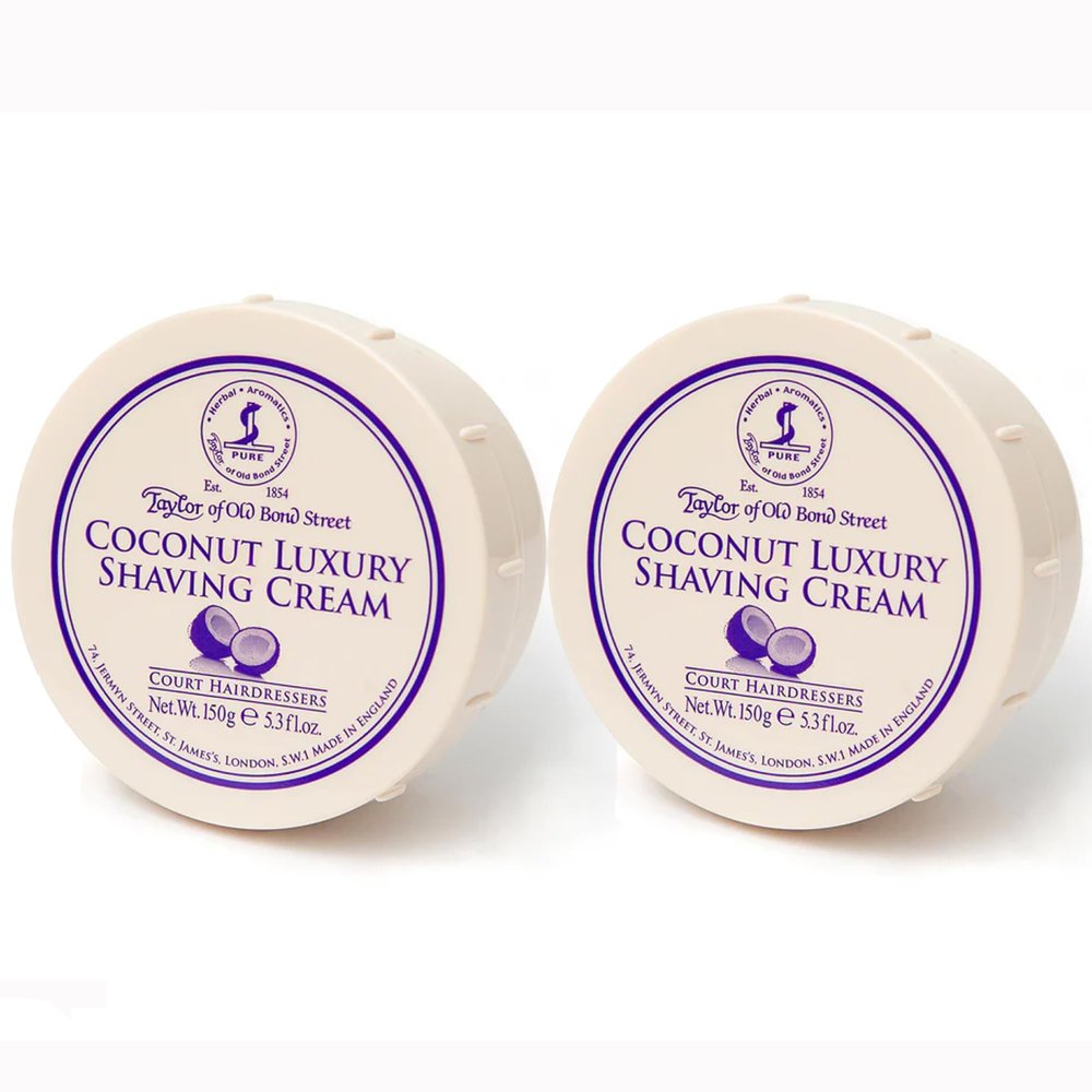 Taylor of Old Bond Street Coconut Shaving Cream Bowl 150g 2-Pack