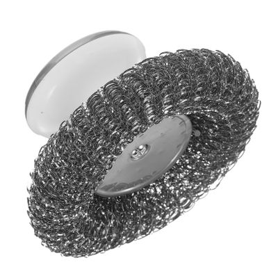VINTORKY Dish Cleaning Brush with Anti-slip Plastic Handle and Stainless Steel Scrubber for Cleaning Non-stick Pans and Kitchen Surfaces, Sturdy Kitchen Scrubbing Brush for Washing
