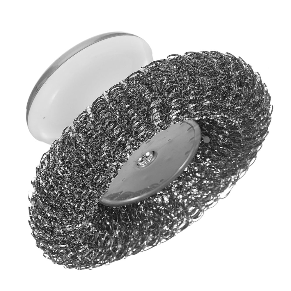VINTORKY Dish Cleaning Brush with Anti-slip Plastic Handle and Stainless Steel Scrubber for Cleaning Non-stick Pans and Kitchen Surfaces, Sturdy Kitchen Scrubbing Brush for Washing