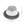 VINTORKY Dish Cleaning Brush with Anti-slip Plastic Handle and Stainless Steel Scrubber for Cleaning Non-stick Pans and Kitchen Surfaces, Sturdy Kitchen Scrubbing Brush for Washing view 3
